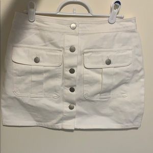 Forever 21 white denim skirt